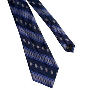 Disney Parks Star Wars R2-D2 Droid Striped 100% Silk Neck Tie